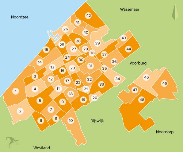 Residential area's in Den Haag